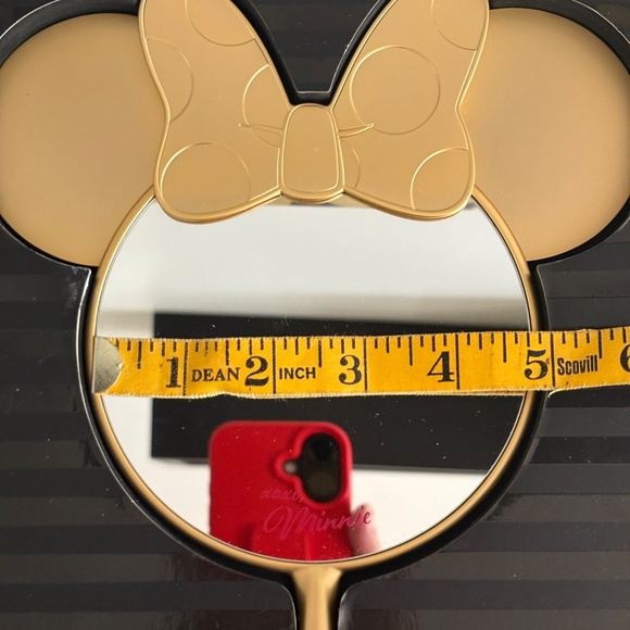 Disney Minnie Beauty by Sephora Gold finished Hand-held Mirror with orig box - Picture 14 of 16